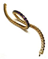 Armband Dame Tennis in Gelbgold Ametista Sommer ISCHIA/B01AM